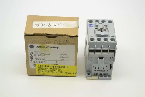 ALLEN BRADLEY 700-CF400VD CONTROL RELAY A 110/120V-AC 25A AMP CONTACTOR B402913