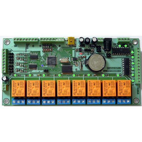 Stu2161407m-h usb controller 16 out 21 in analog 12v relay home automation board for sale