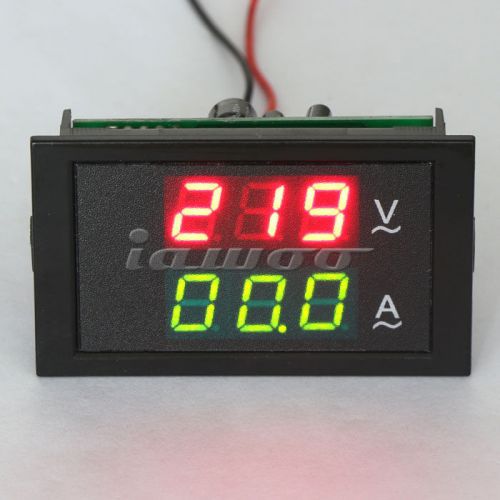 Digital VA Volt Ampere Amp Meter Voltmeter Guage AC 110-300V/50A+Current Sensing