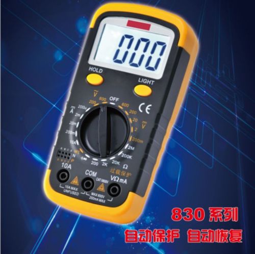 DMM 830L digital multimeter with buzzer Diode,,protective circute etc