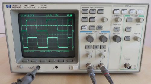 HP Agilent 54600A 2-Channel 100MHz Oscilloscope + Two 100 MHz Probes. Very clean