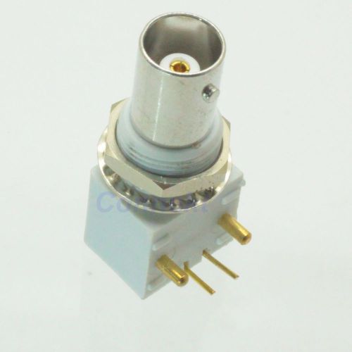 1pce bnc female nut bulkhead right angle pcb mount rf connector for sale