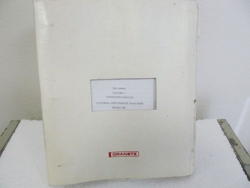 Dranetz 626, 626-pa-6003 universal disturbance analyzer+plug-in operator manual for sale