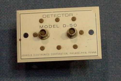 Jerrold Sweep Generator 900C Model D-50 Diode Detector Module .