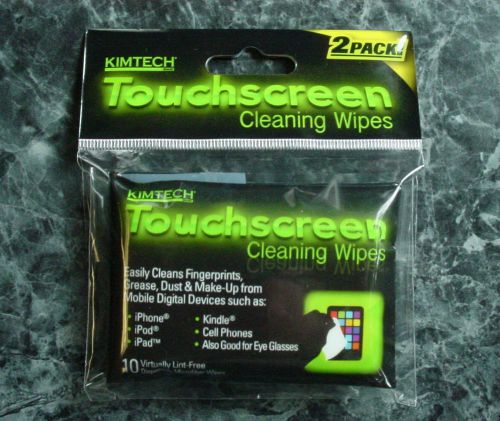 Kimtech touchscreen cleaning wipes, dry microfiber, won&#039;t streak! (20 wipes) for sale