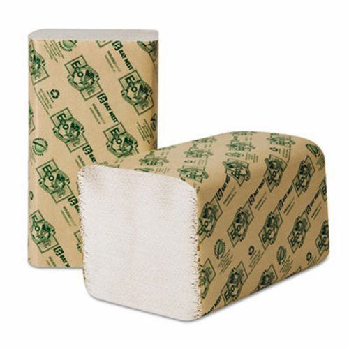 EcoSoft Green Seal White Single-Fold Paper Towels, 4,000 Towels (WAU47300)