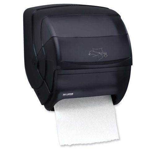 San jamar integra lever towel dispenser -center pull, coreless, roll- black for sale