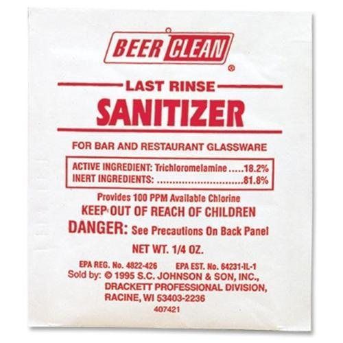 Diversey 90223 Last Rinse Sanitizer 7gram Powder 100/pk Chlorine/YW