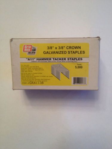 Grip rite a11 hammer tacker staples  3/8” x 3/8&#034;  box of 5,000  free ship for sale