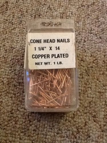 Copper Plated Cone Head Nails 1 Pound