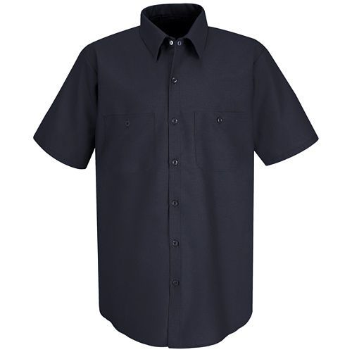 Navy, Red Kap, Work Shirt SP24NV4, Large Short Sleeve