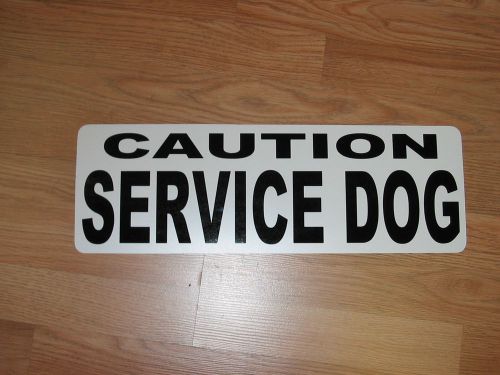BLACK Caution SERVICE DOG Magnetic Signs 4 car &amp; truck Van or SUV K-9 Police