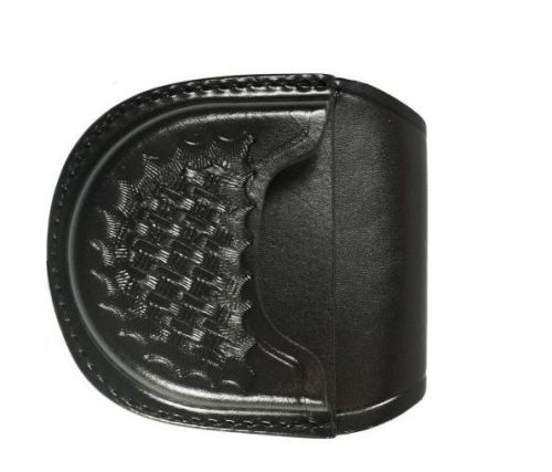 Gould &amp; Goodrich GG-B85W Leather Open Top Handcuff Case Black Basketweave