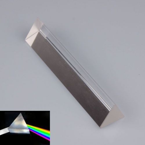 Optical Glass Triangular Prism Physics Teaching Light Spectrum Model 15cm T69S