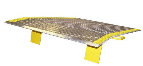 Dock plate 36&#034; x 48&#034; diamond tread plate with handle slots 1,300# cap 7&#034; legs for sale