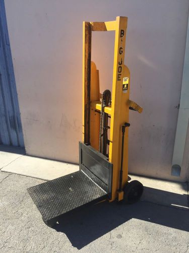 Big joe 1,000 lb manual hydraulic die lift cart jack- #14s57 for sale