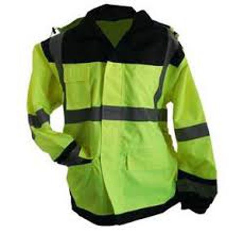 Rain jacket,lightweight,meets amsi/isea,hood,hi vis,sizes m-2xl w /rain pants for sale