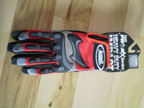 Ansell projex 97-975l heavy duty medium impact gloves mechanic -- last one !!! for sale