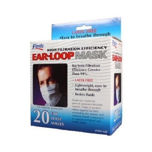 Flents High Filtration Efficiency, Ear-Loop Mask, 20 count (3 Pack)
