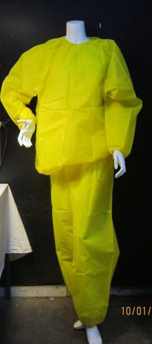 Lightweight 2 Pc Rain Suit Yellow XL Protection Work Safety Pull Over 12 SETS