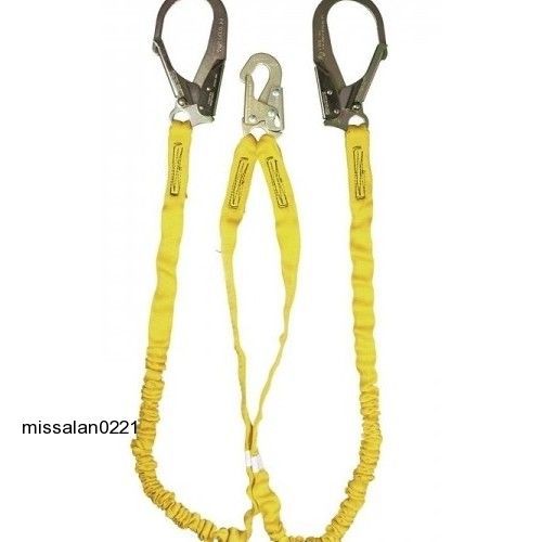 Fall protection lanyard roof safety double leg rebar hook lightweight stop gear for sale