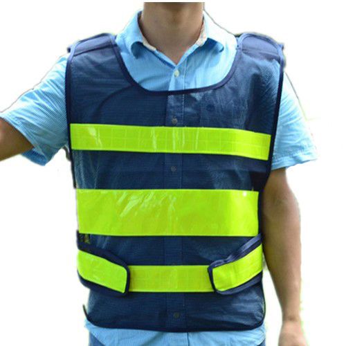 New Black High Visibility Security Reflective Safety Vest Traffic