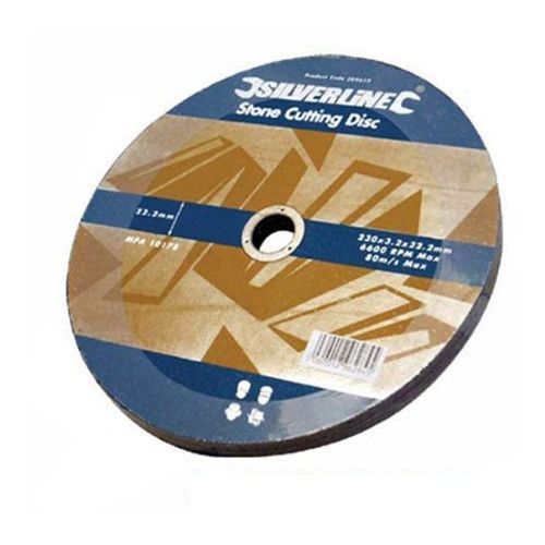 Silverline stone cutting angle grinder discs flat 5pcs 230 x 3 x 22.2mm masonry for sale