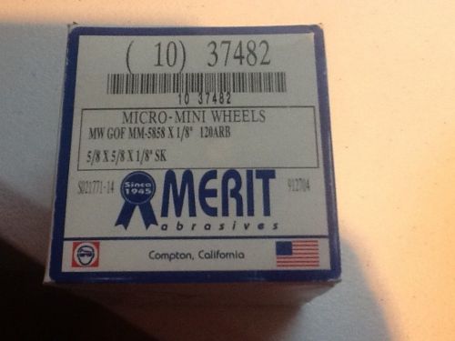 Merit 37482 micro mini flap whls 5/8 x 5/8 x 1/8 120g n/r $1 auction for sale