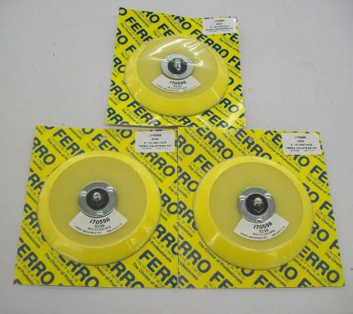 FERRO Industries J70596 6&#034; Velcro Face Disc Pad 3pk