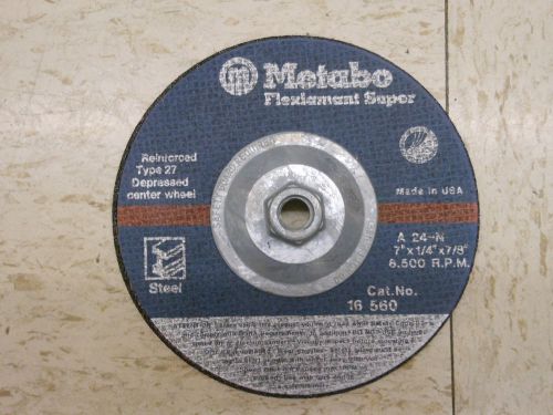 Metabo Type 27 Depressed Center Grinding Wheel for Steel 7&#034; x 1/4&#034; x 7/8&#034;