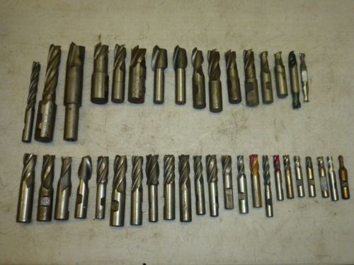 LOT of (40) ASSORTED END MILLS, 3/16&#034; to 1&#034; DIAMETER