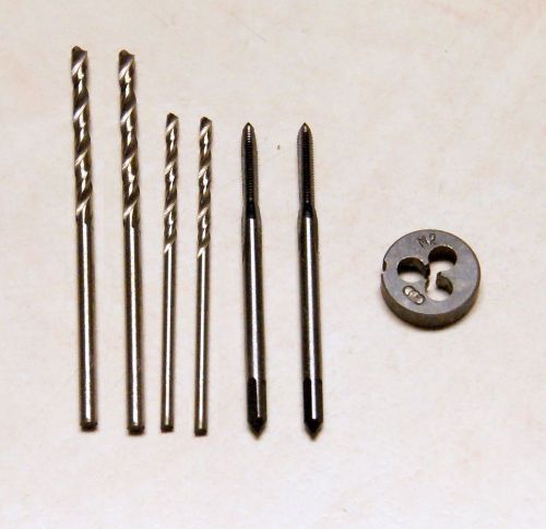 USA Shipping - 7 pc M2 Taps and Die Set with 1.6mm &amp; 2.2mm Drills