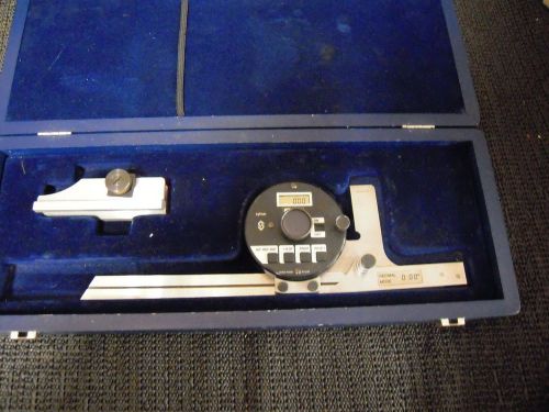 Digital protractor fowler 54-440-900 &#034;swiss made&#034; in wooden case for sale