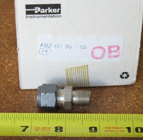 Parker s.s. metric a-lok tube fitting 10 mm tube x 1/4&#034; mnpt p/n fbz-10-1/4-ss for sale