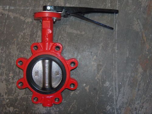 4&#034; mosher-flo butterfly valve, di disc, buna seat, lug style, lever handle, new! for sale