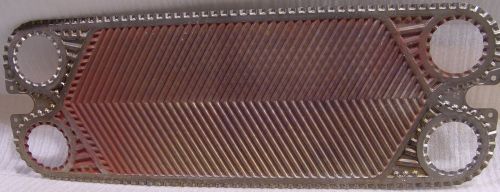 heat exchanger plate, titanium 710mm x 248mm 2-11/16&#034; port p2 p22 used