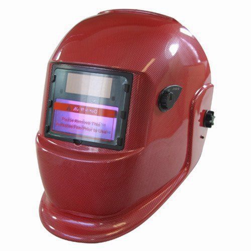 Red~new premium Certified ANSI CE Welding Mask Helmet Carbon Fiber Red