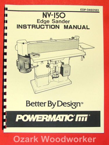 POWERMATIC NV-150 Edge Sander Parts Manual 0551