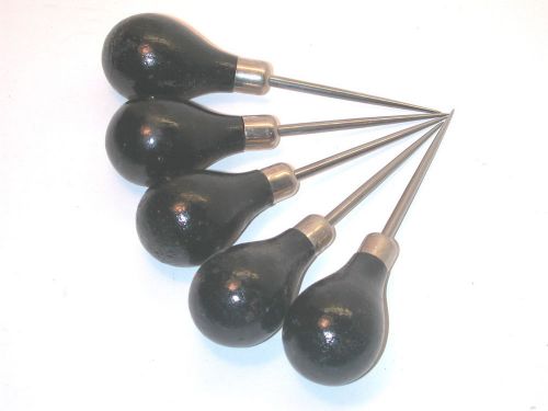 5 NOS VINTAGE MILLERS FALLS USA Cabinetmakers wood Handled Scratch Awl  Scribe