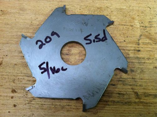 1-1/4&#034; bore 5/16&#034; cut 5.5&#034; dia carbide tipped 209 Shaper cutter rabbet straight