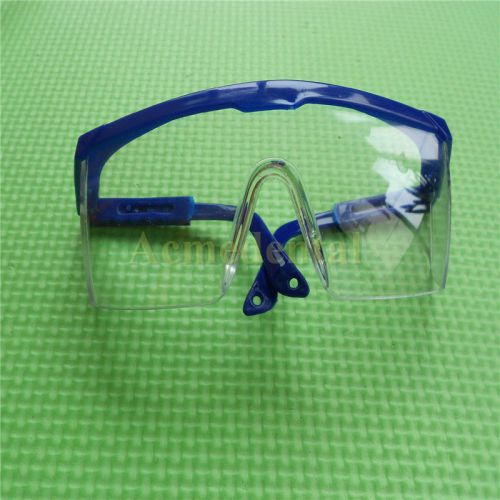 2 Pieces Dental Protective Eye Goggles Safety Glasses Blue Frame Free Ship