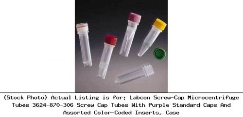 Labcon screw-cap microcentrifuge tubes 3624-870-306 screw cap tubes with purple for sale