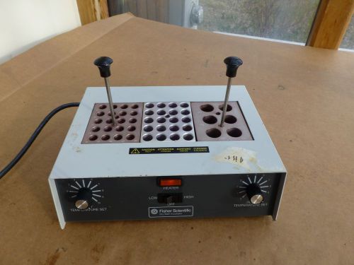 Fisher Scientific dry bath incubator with 3 dry heat blocks 11-718-4 3 diff size