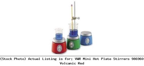 Vwr mini hot plate stirrers 986960 volcanic red laboratory apparatus for sale