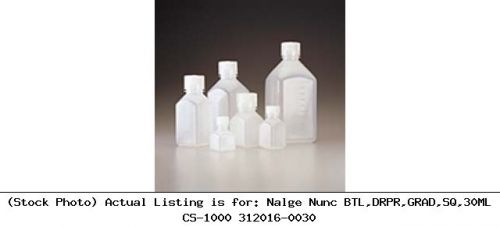 Nalge Nunc BTL,DRPR,GRAD,SQ,30ML CS-1000 312016-0030 Laboratory Consumable