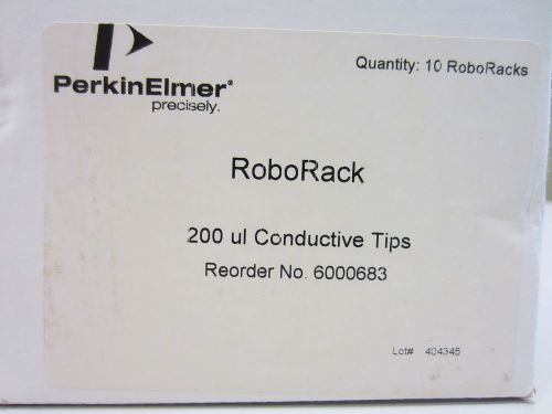 Perkin elmer roborack 200 µl conductive tips 6000683 rrp-200-cbk-r 14-222-445 for sale