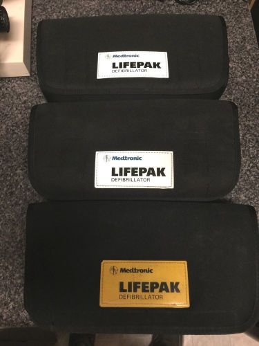 (LOT of 3) PHYSIO CONTROL Back Pouch for Lifepak--Accessory Storage