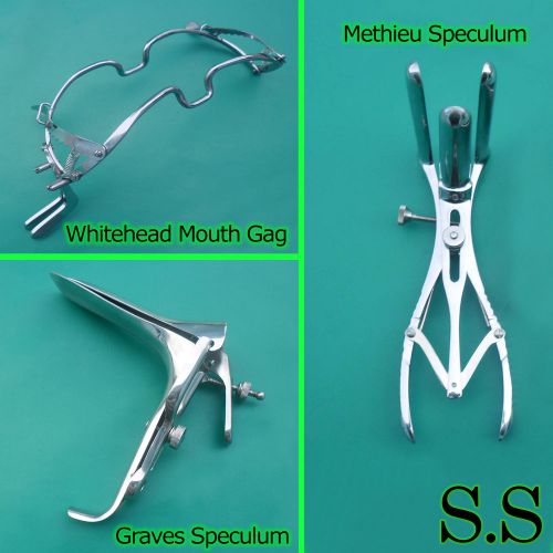 4.5&#034; WhiteHead Mouth Gag NEW MATHIEU RECTAL SPECULUM