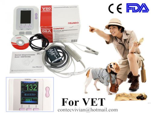 Fda ce veterinary contec08a digital color lcd blood pressure monitor nibp+ sp02 for sale