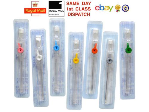 1 10 100 cannula venflon with injection port &amp; wings 23g blue fast shipp cheap for sale